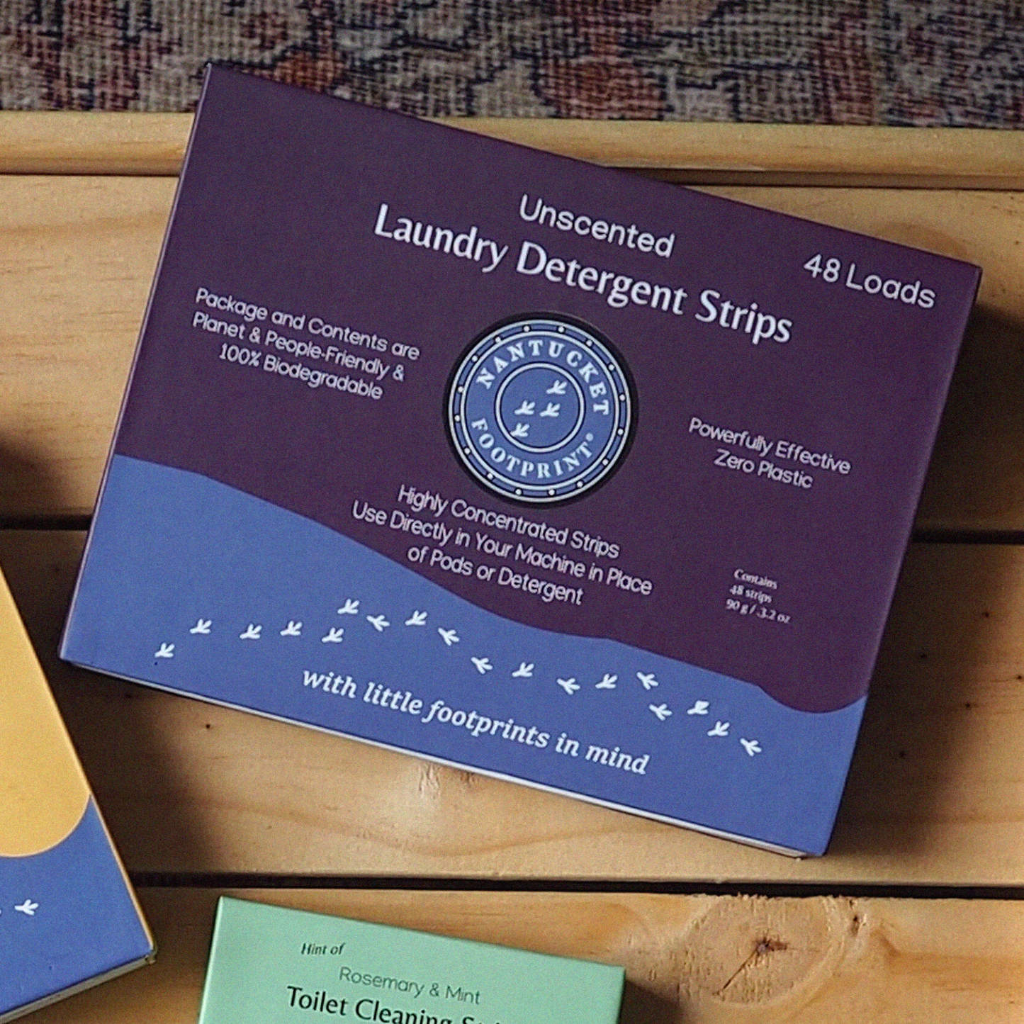 laundry detergent strips - unscented - 48 strips by nantucket footprint