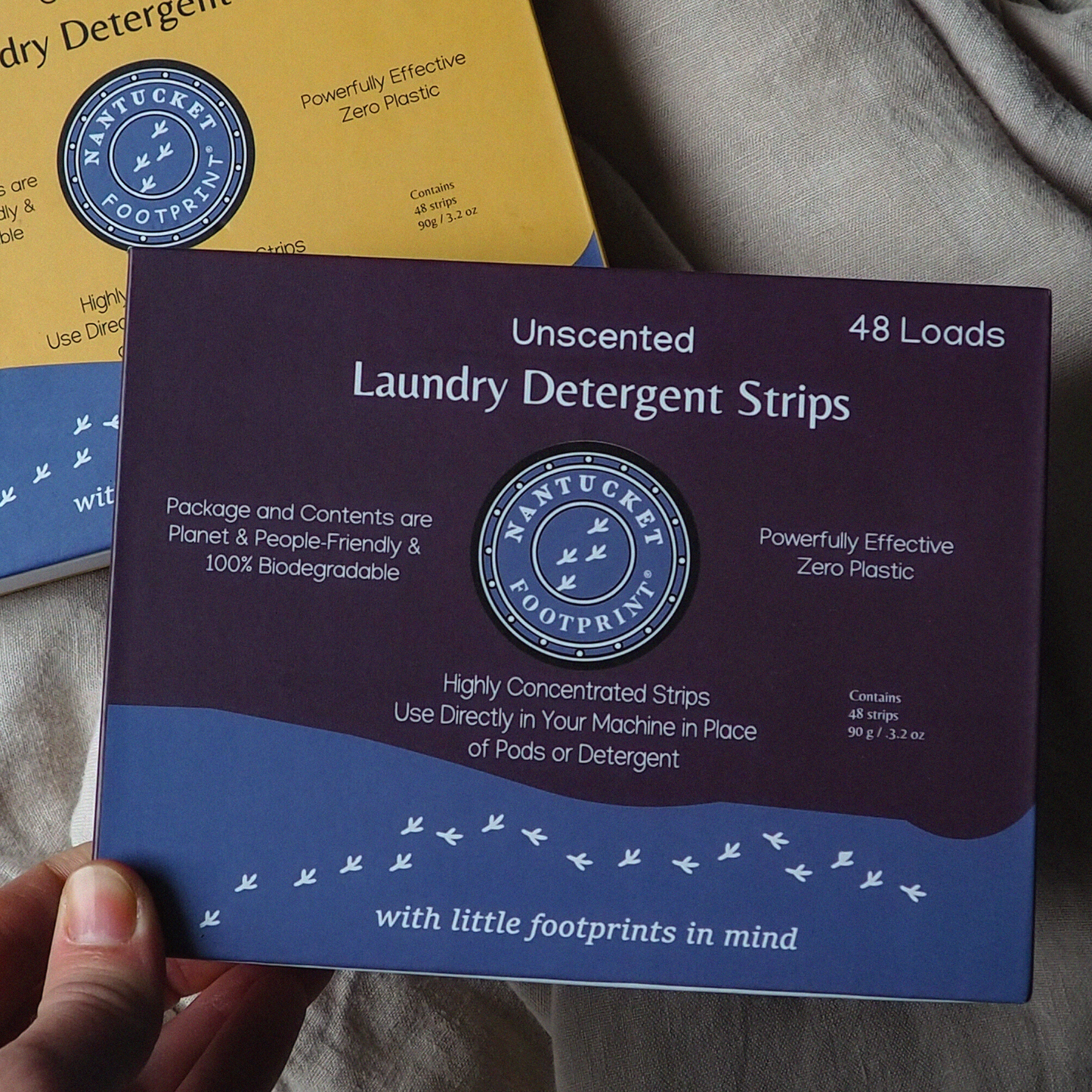 laundry detergent strips - unscented - 48 strips by nantucket footprint