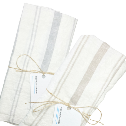 Striped Napkins by Beflax Linen