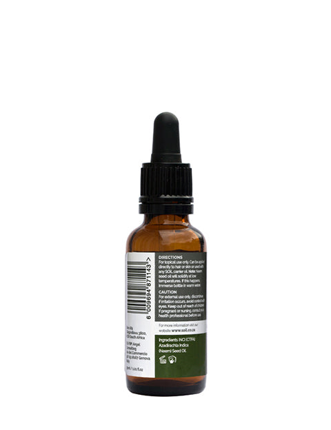 organic neem oil (azadirachta indica)  30ml by soil organic aromatherapy and skincare