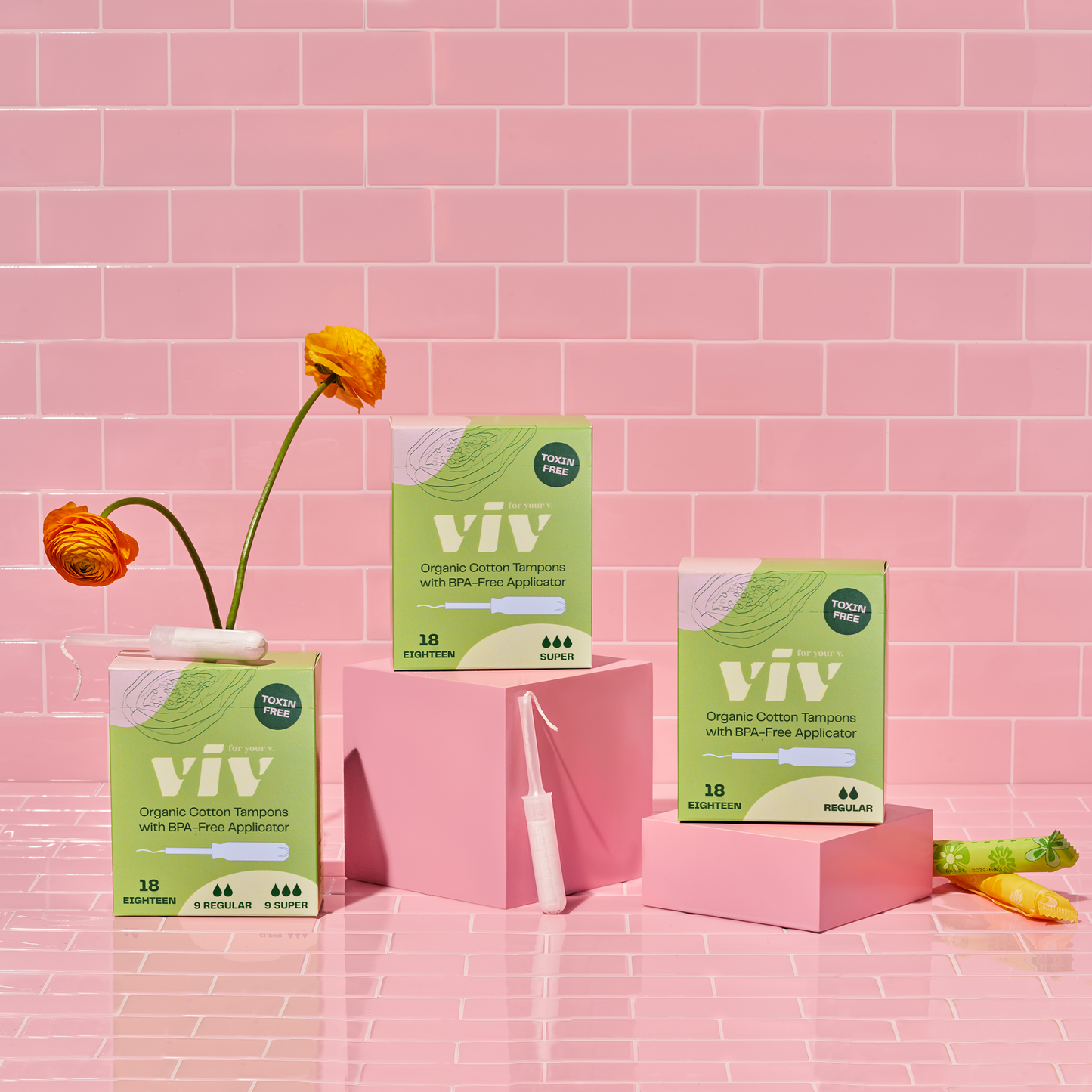 organic cotton tampons by viv for your v