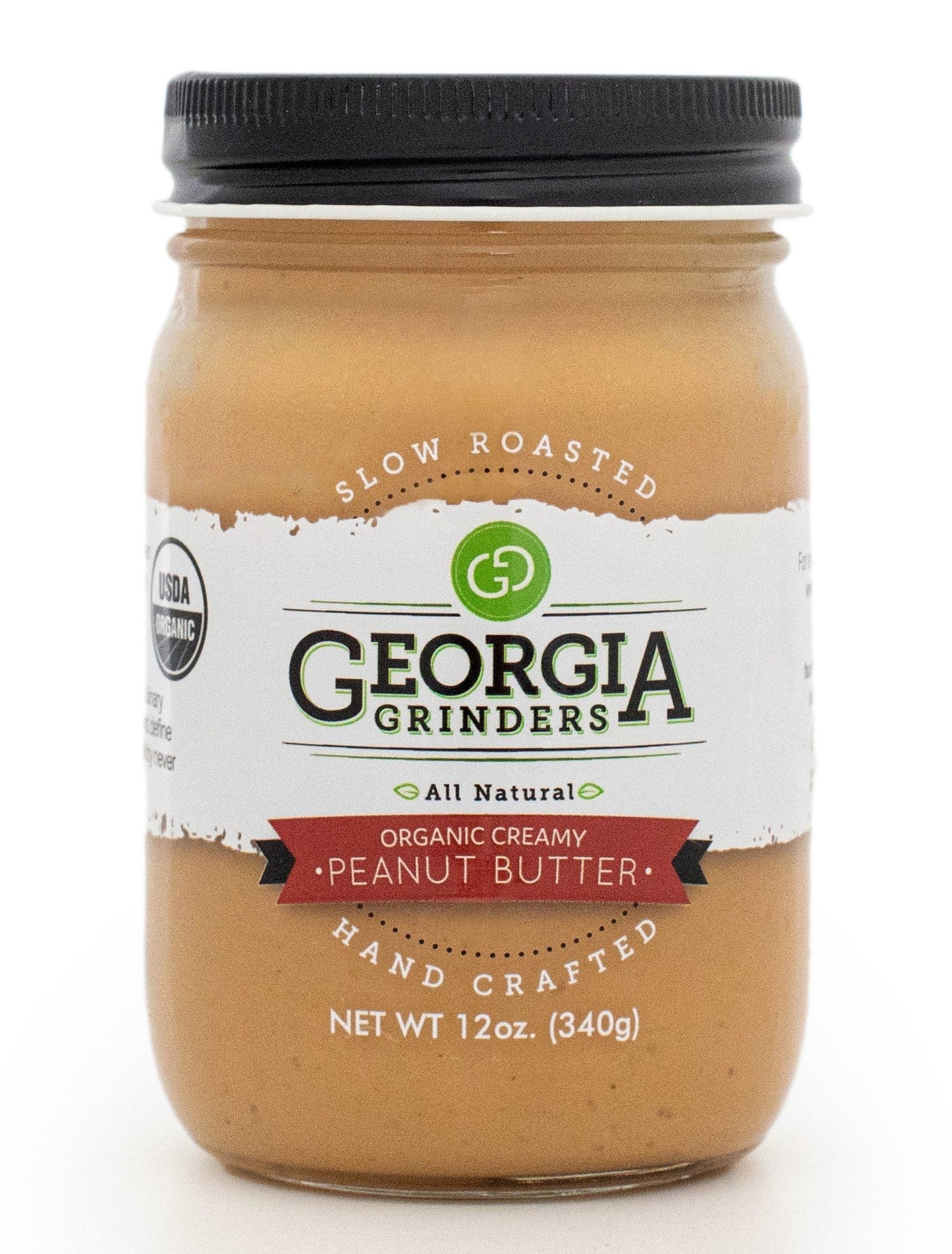 georgia grinders 64oz bulk tub of organic creamy peanut butter - (cp-cl) by georgia grinders