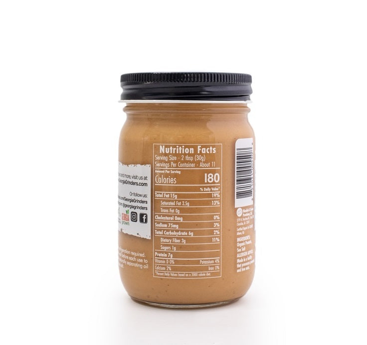 georgia grinders organic peanut butter 4 pack (12 oz jars - 2 jars of organic crunchy and 2 jars of organic creamy peanut. - (cp-cl) by georgia grinders