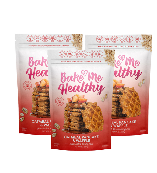 Bake Me Healthy Oatmeal Pancake & Waffle Mix Baking Mix Triple Bundle by Farm2Me