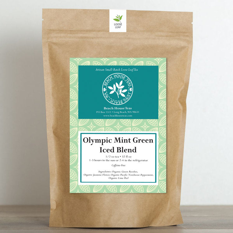 olympic mint green iced blend by beach house teas