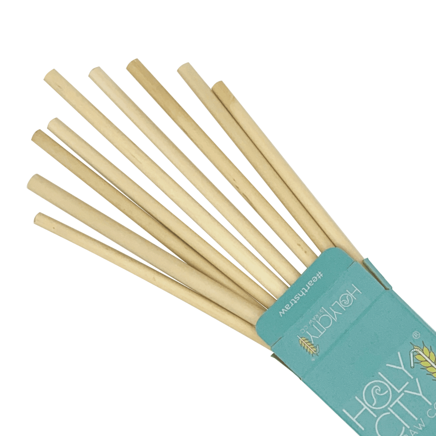 holy city straw tall reusable reed straws - 10 pack by farm2me