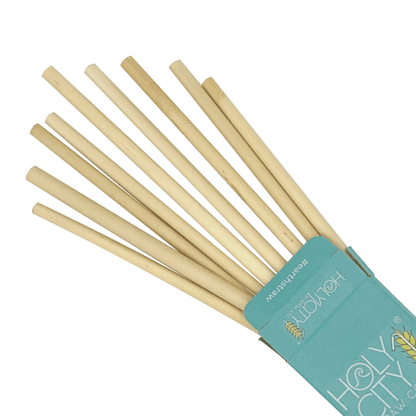 Holy City Straw Tall Reusable Reed Straws - 10 Pack by Farm2Me