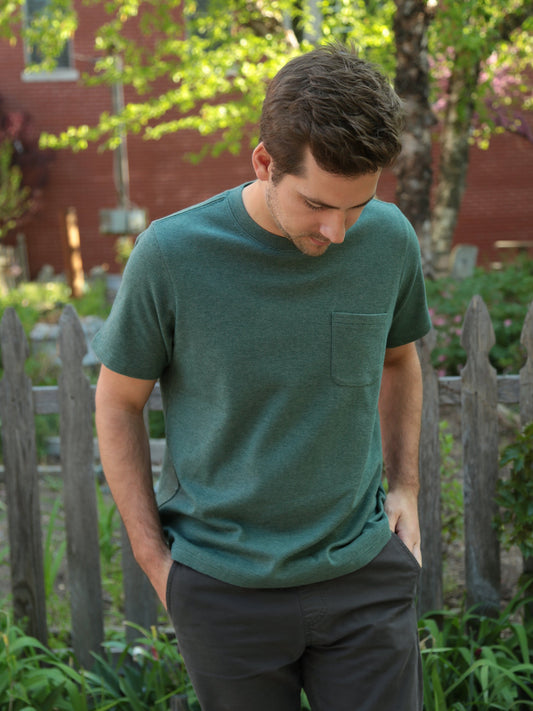 Premium-Weight Tee | Calathea Green by Happy Earth