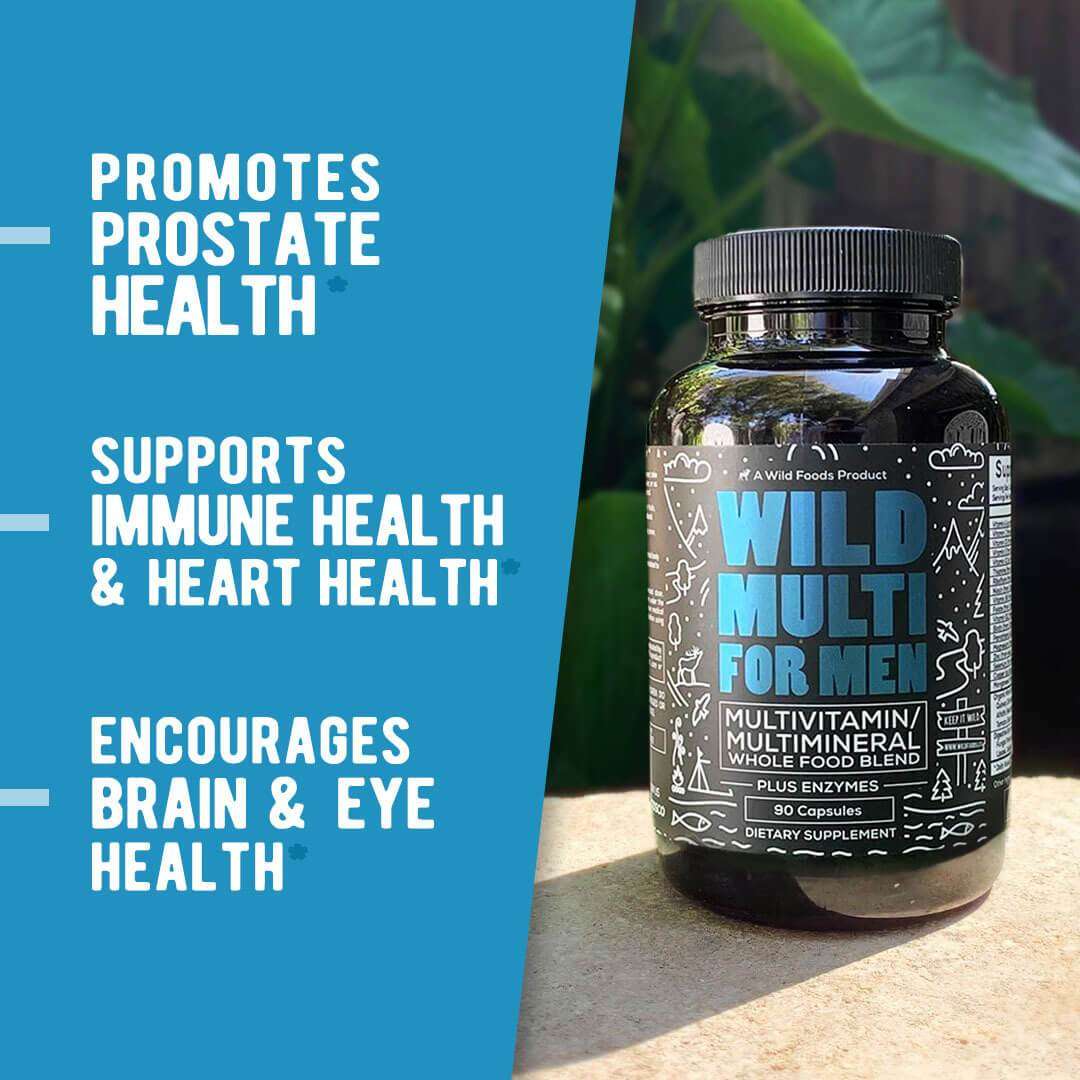 whole food daily multivitamin for men case of 12 by wild foods