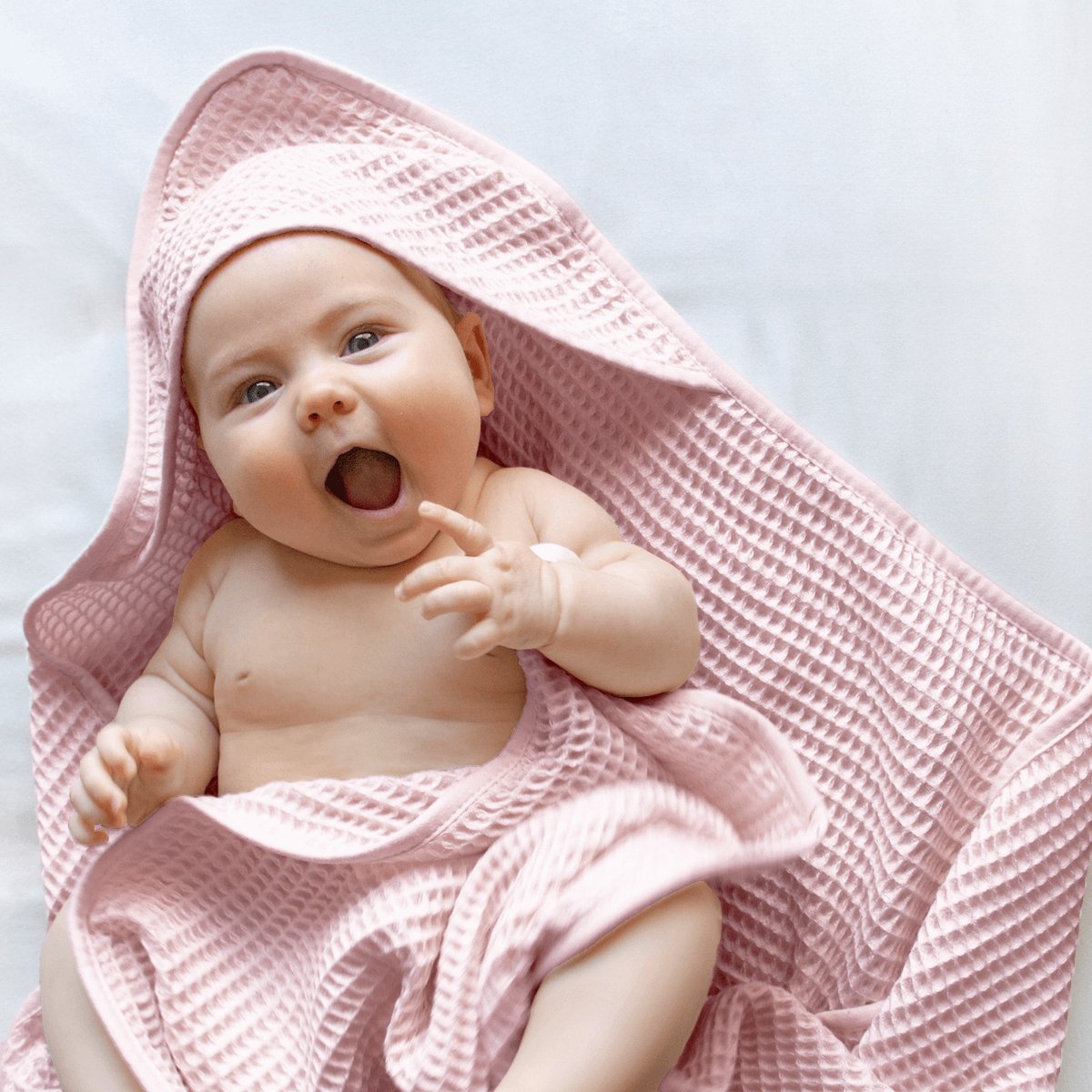 waffle hooded baby towel by ettitude