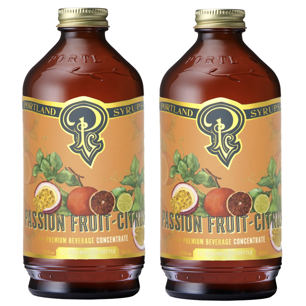 passion fruit citrus syrup two-pack by portland syrups