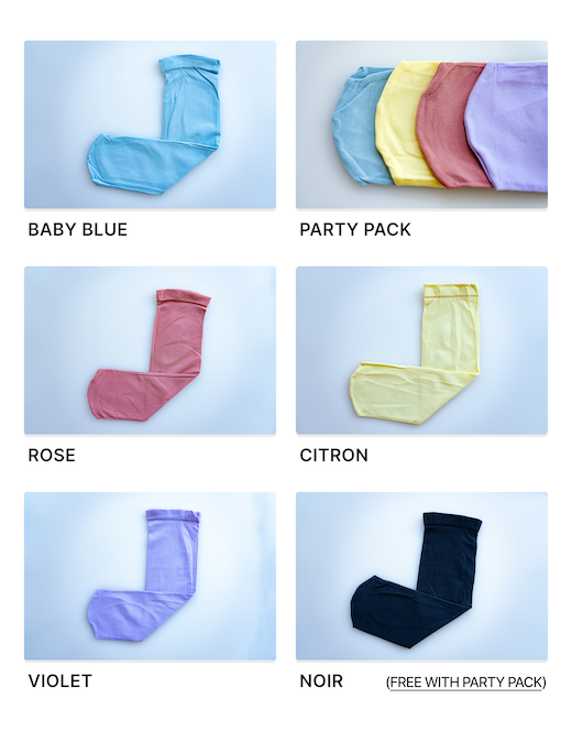 party pack - 5 pairs ⦁ bio pop socks by les belles co