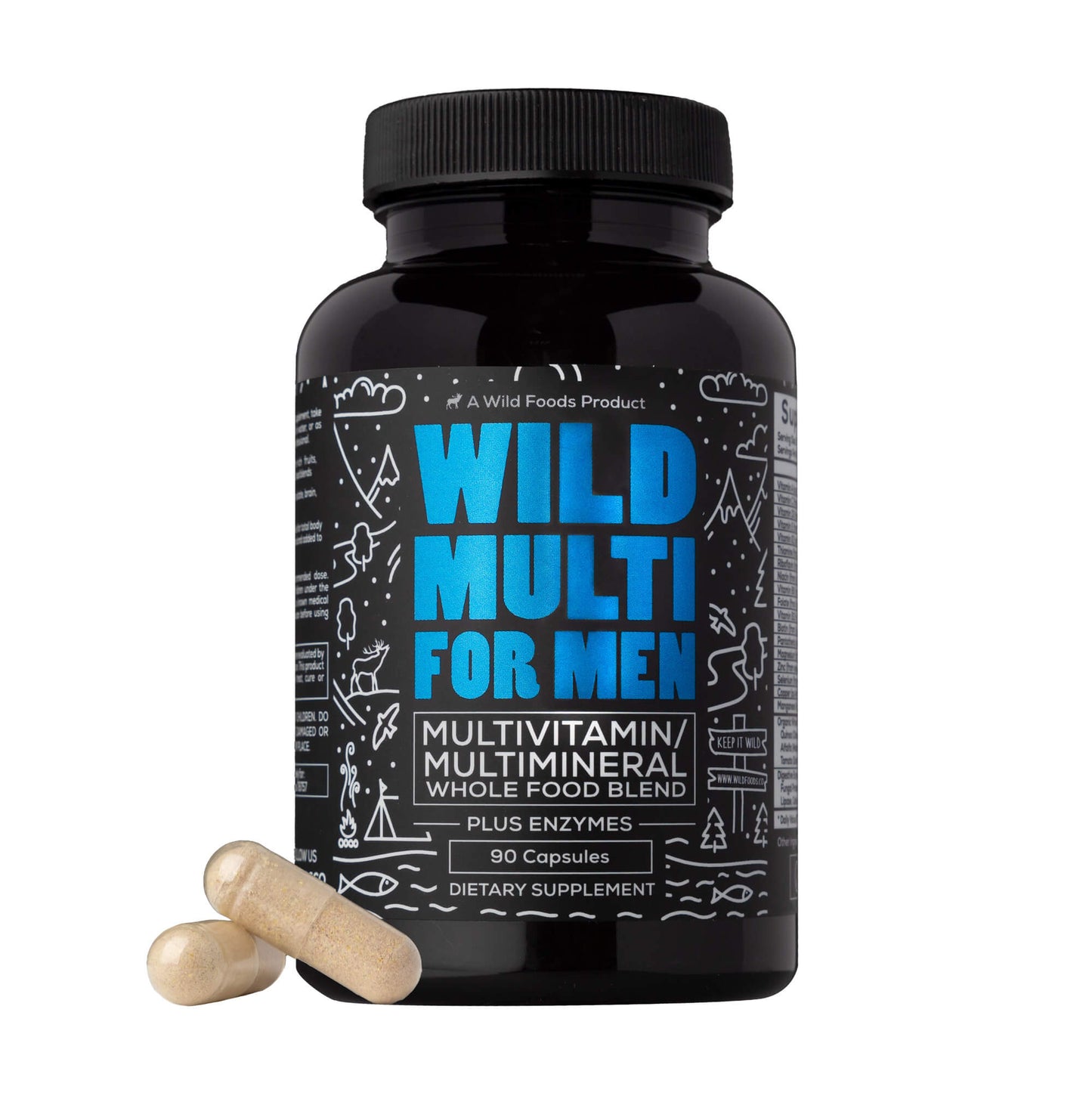 whole food daily multivitamin for men case of 12 by wild foods