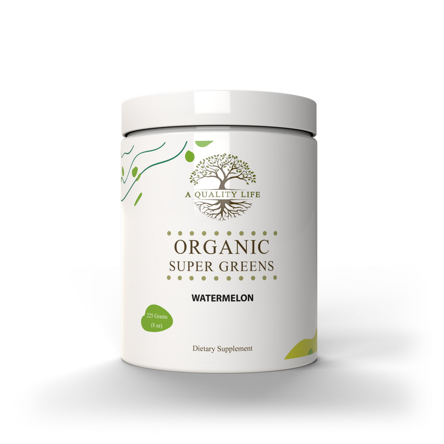 organic super greens - watermelon by a quality life nutrition