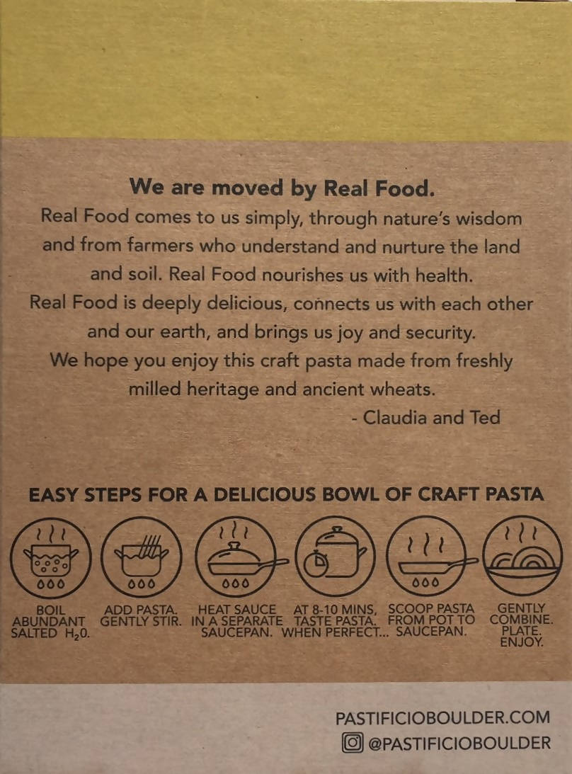 pastificio boulder casarecce heritage ancient wheat pasta boxes - 12 boxes x 8oz by farm2me