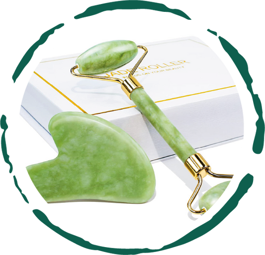 Jade Roller & Gua Sha Gift Box by BeNat