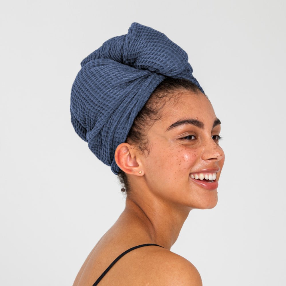 waffle hair towel by ettitude