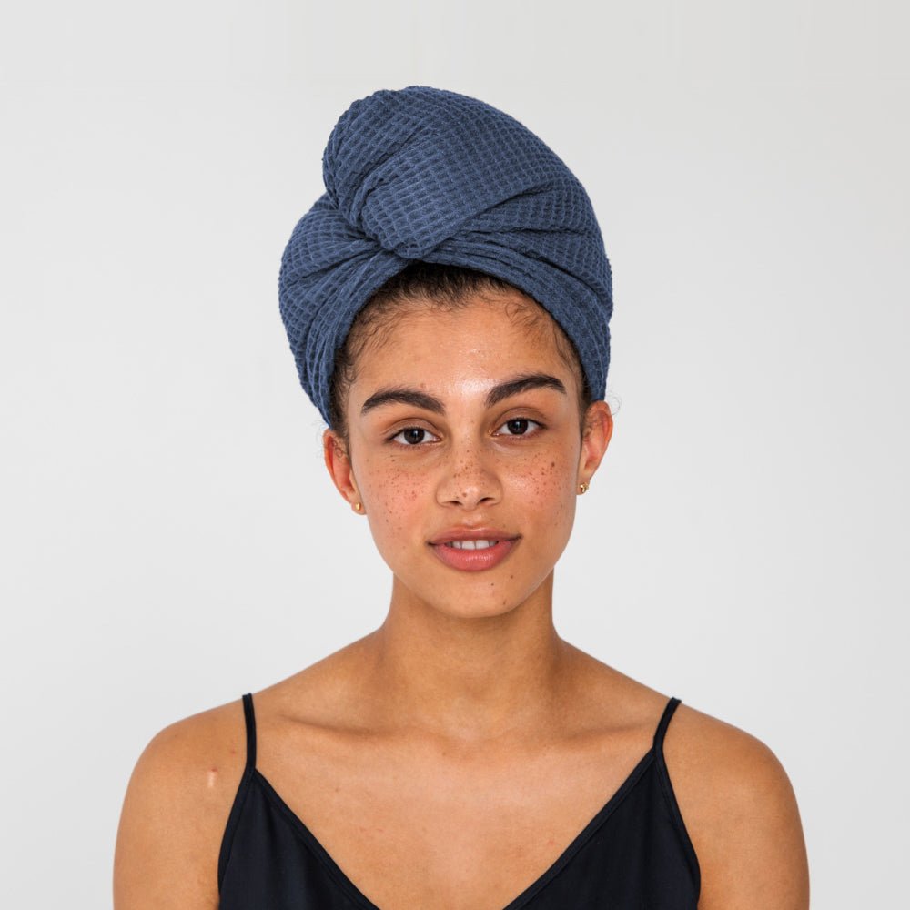 waffle hair towel by ettitude