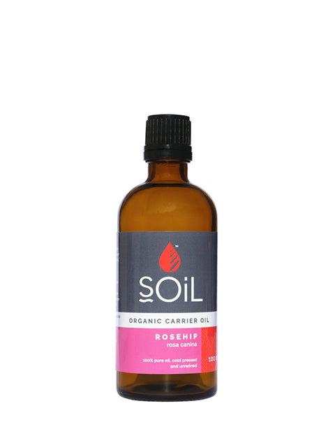 organic rosehip oil (rosa canina) 100ml by soil organic aromatherapy and skincare