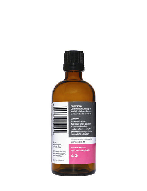 organic rosehip oil (rosa canina) 100ml by soil organic aromatherapy and skincare