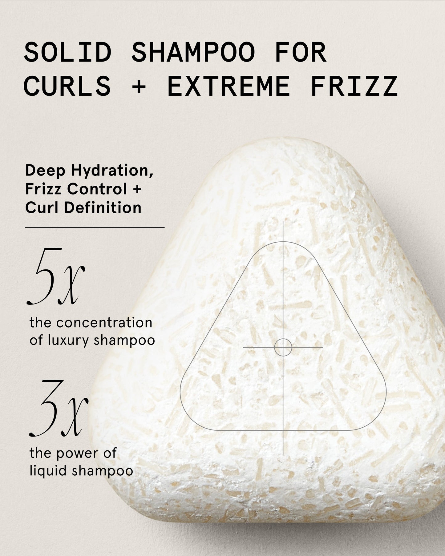 deep moisture + anti frizz shampoo bar for curly, coily, extremely frizzy hair by superzero