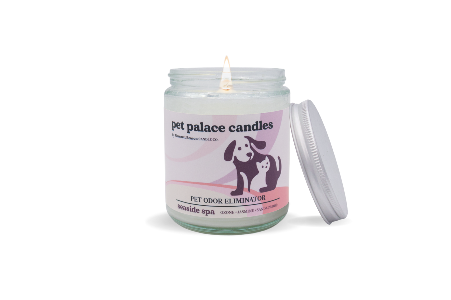 seaside spa pet odor eliminator candle by garsnett beacon candle co.