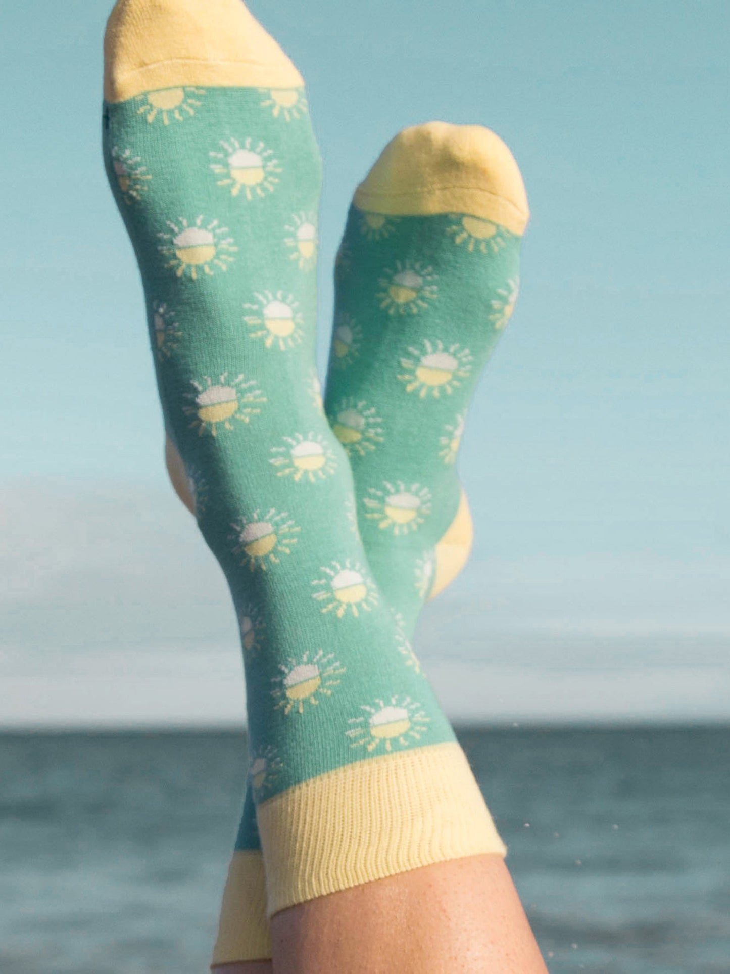 seas the day socks by happy earth