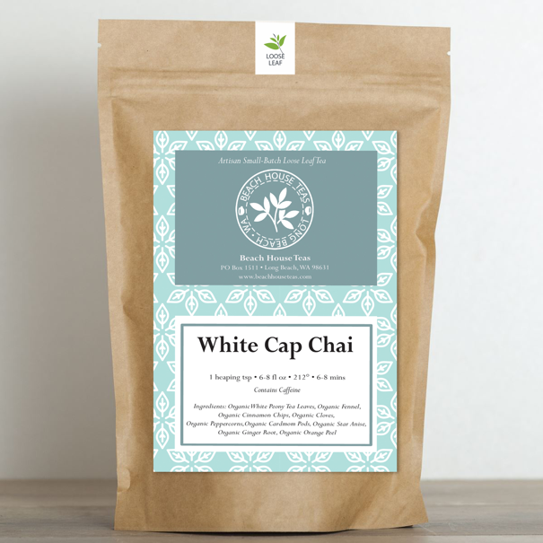 white cap chai by beach house teas