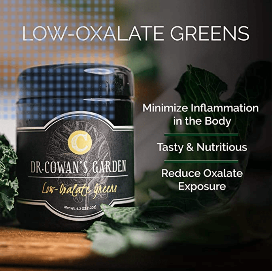 organic low-oxalate greens powder by dr. cowan's garden