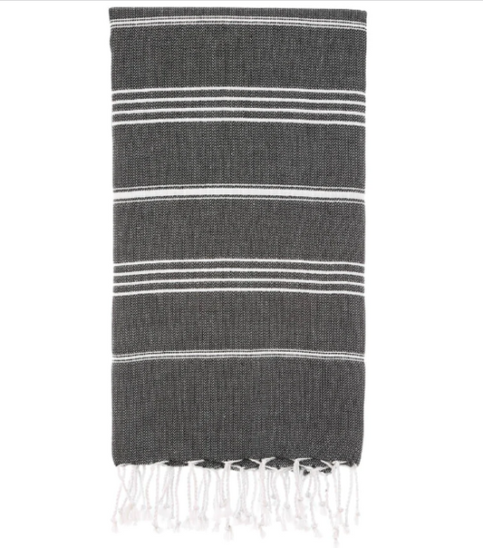 Pure Series: Sustainable Turkish Towel - Black by Eco Hilana