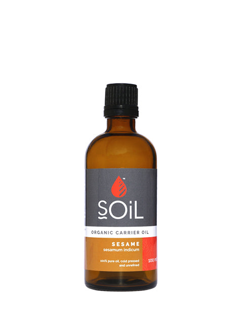 organic sesame seed oil (sesame inidcum linn) 100ml by soil organic aromatherapy and skincare