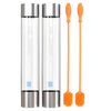 Silver / 2 x Orange Brushes