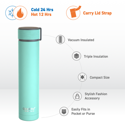 Teal Skinny Mini Flask by ASOBU®