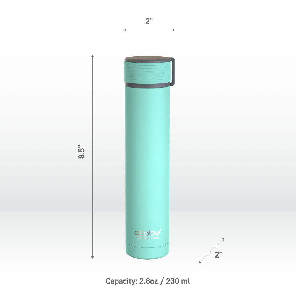 teal skinny mini flask by asobu®