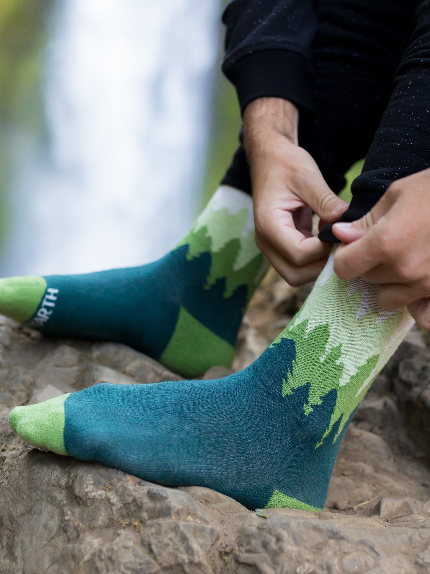 treeline socks by happy earth