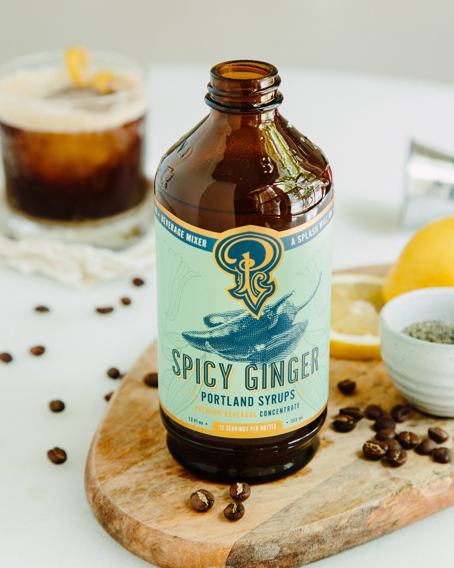 spicy ginger syrup two-pack by portland syrups