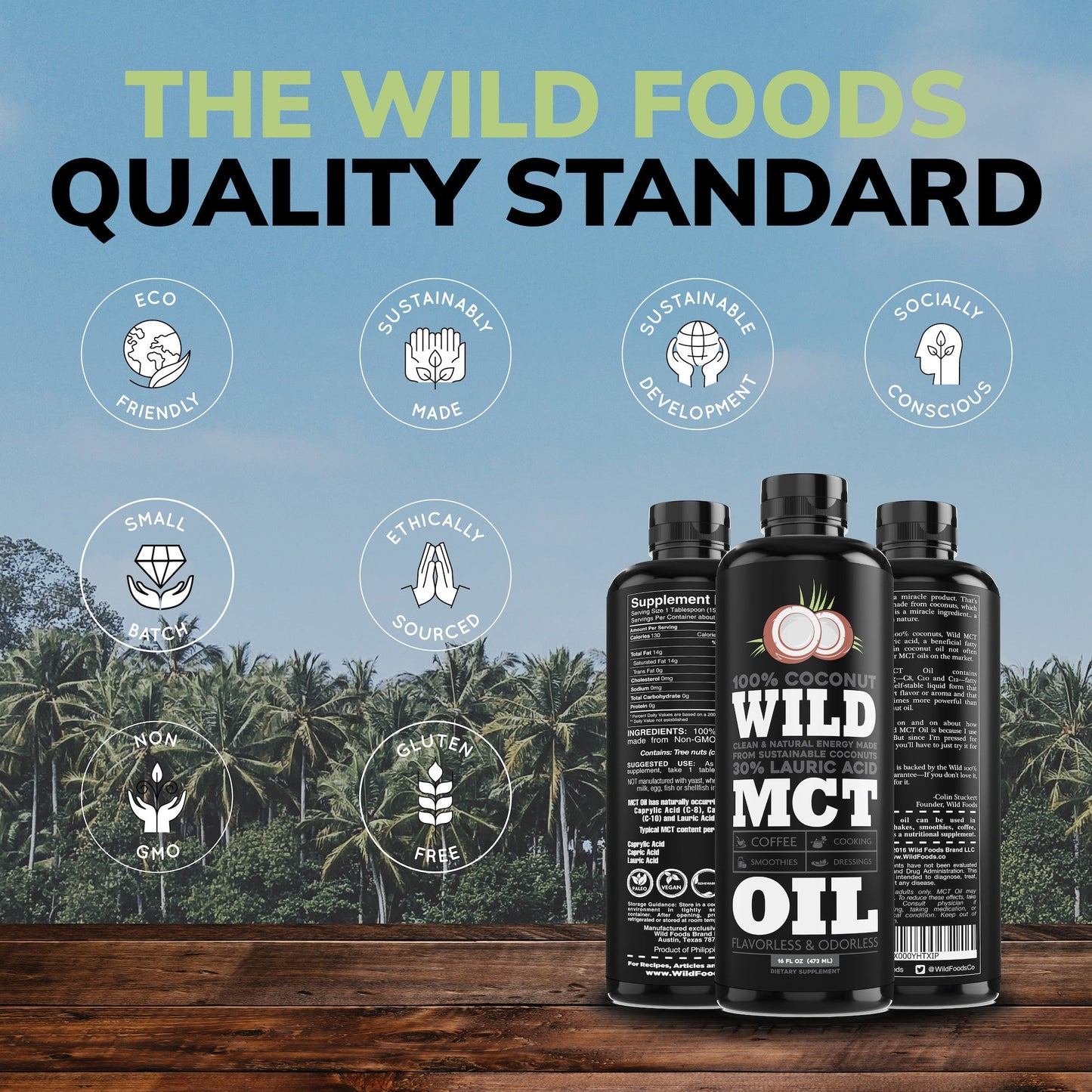 organic wild mct oil from 100% coconuts by wild foods