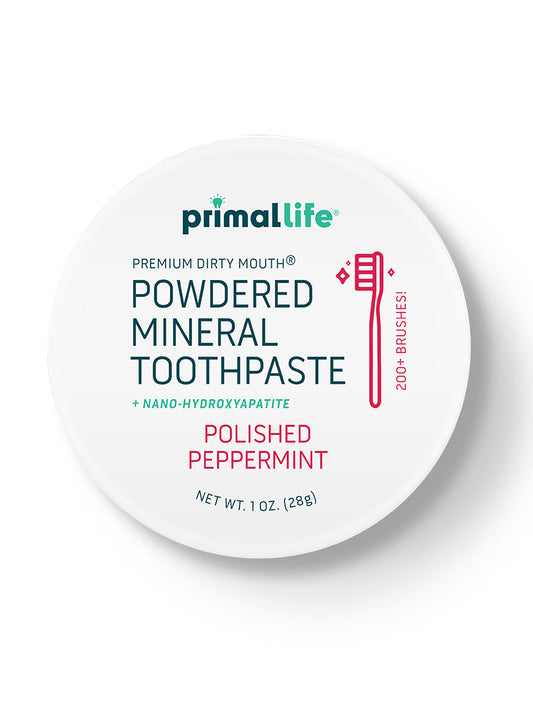 Toothpowder /  Powdered Mineral Toothpaste by Primal Life Organics #1 Best Natural Dental Care