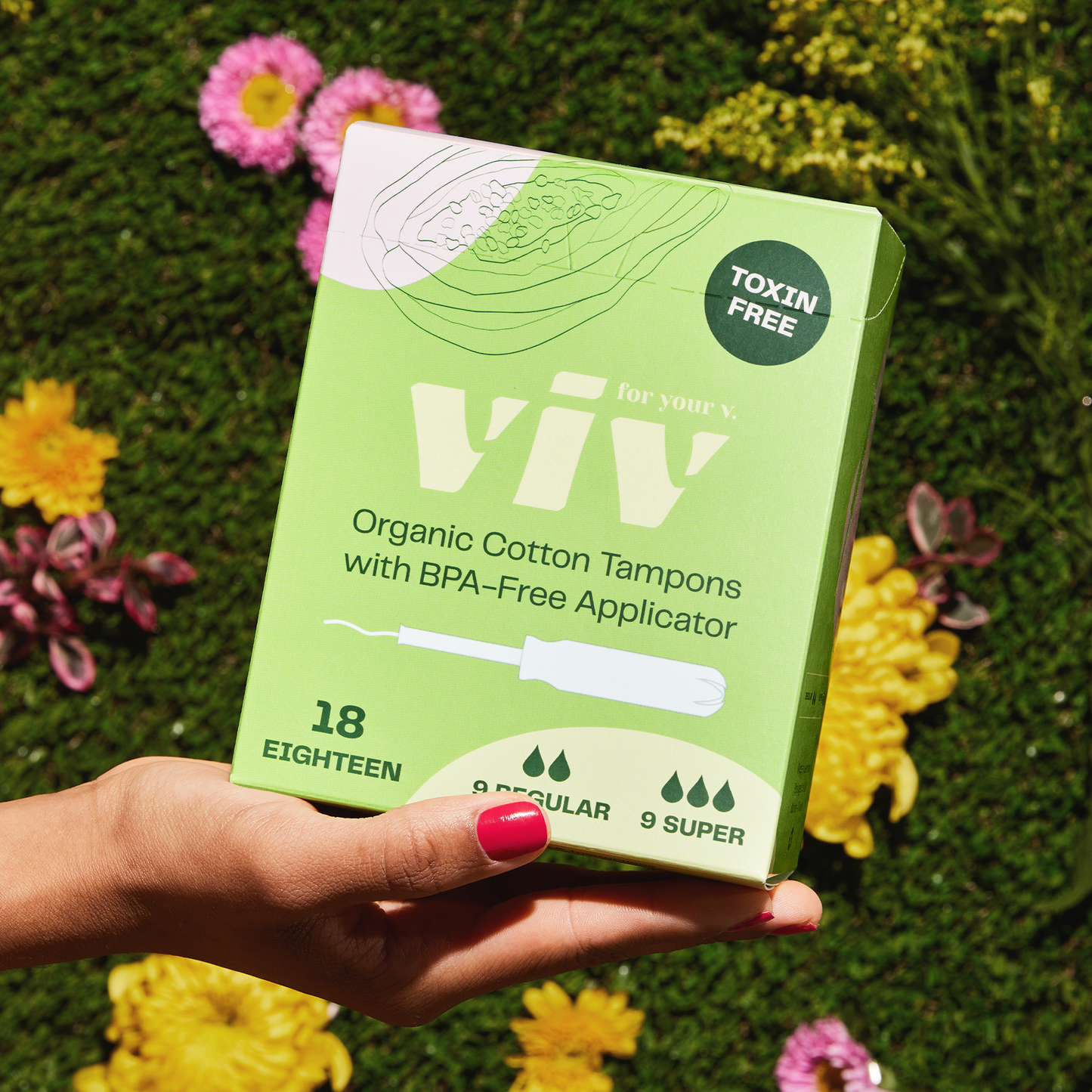 organic cotton tampons by viv for your v