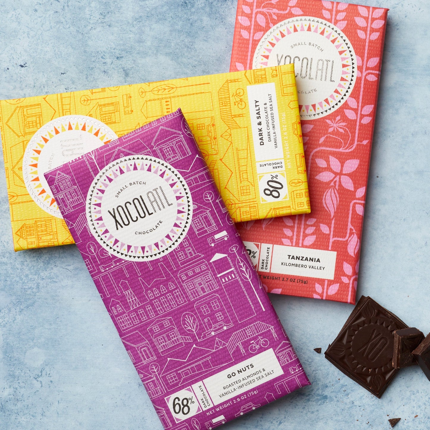 seasonal trio by xocolatl small batch chocolate