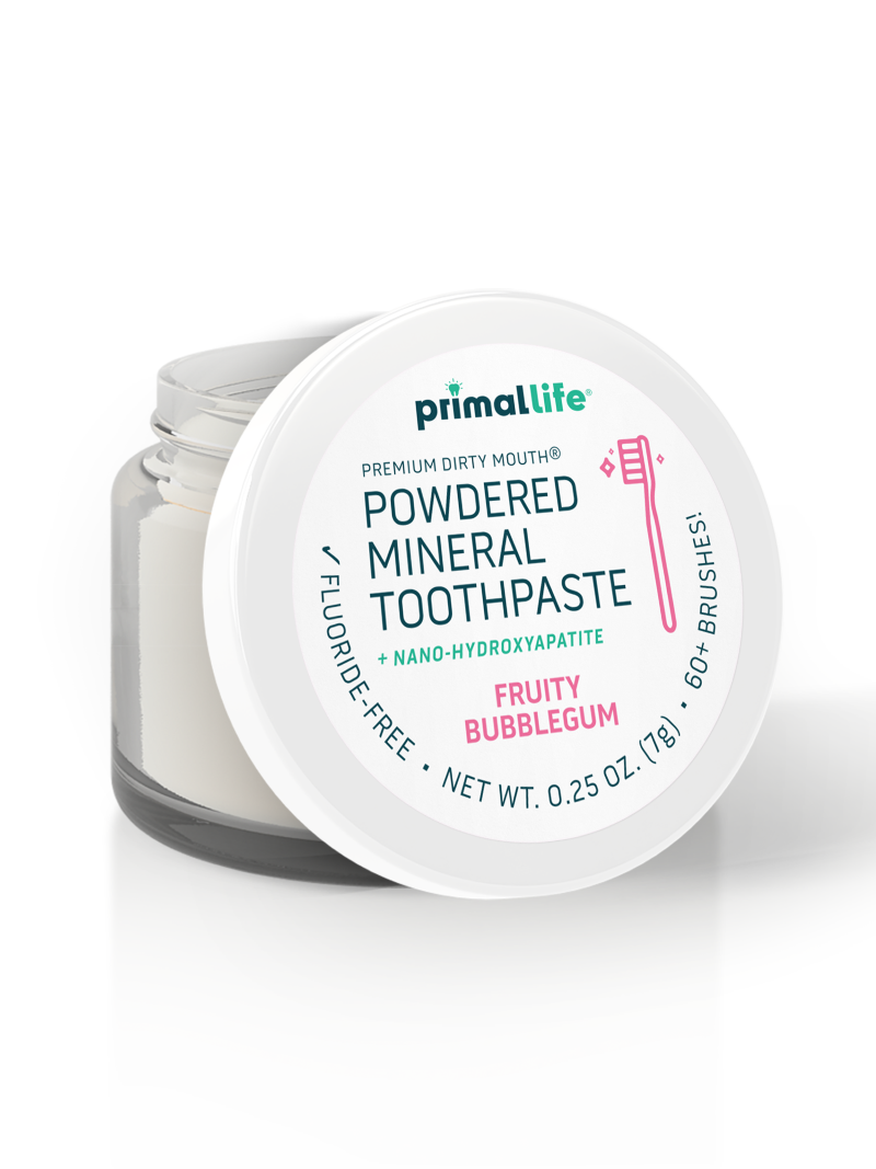 toothpowder /  powdered mineral toothpaste by primal life organics #1 best natural dental care