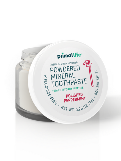 Toothpowder /  Powdered Mineral Toothpaste by Primal Life Organics #1 Best Natural Dental Care