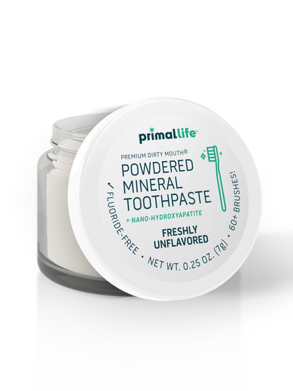 Toothpowder /  Powdered Mineral Toothpaste by Primal Life Organics #1 Best Natural Dental Care