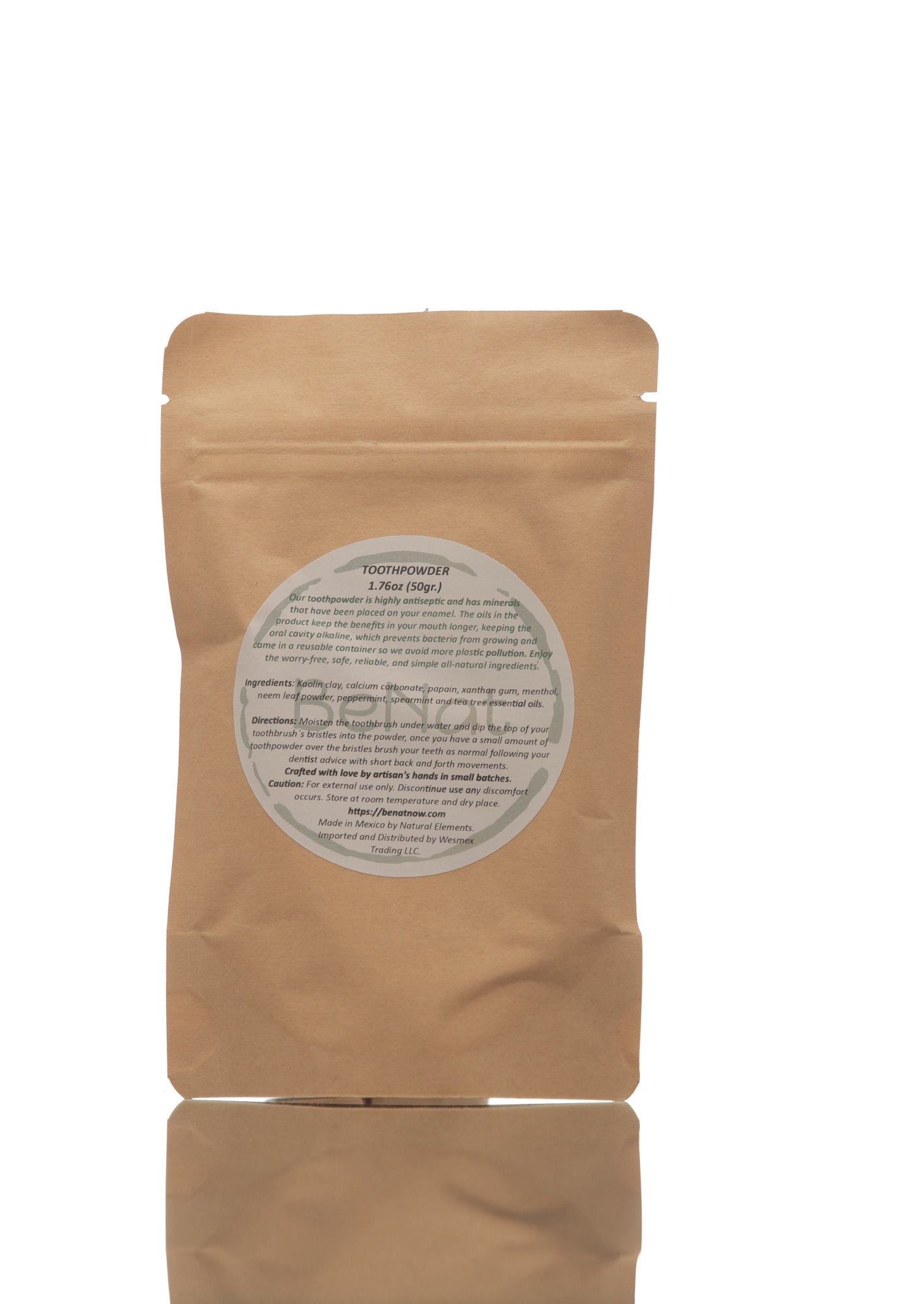 all-natural tooth powder. eco-friendly. by benat