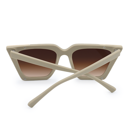 The CEO - Nude Frame Brown Lens Cateye Sunglasses by TopFoxx