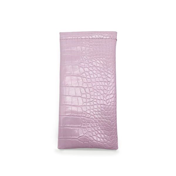 lilac faux croco soft pouch by topfoxx