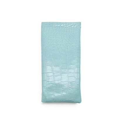 Faux Croco - Turquoise Soft Pouch by TopFoxx