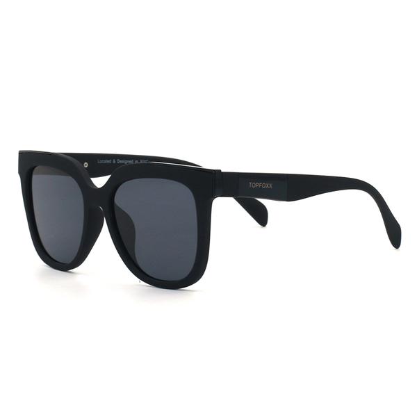 coco - sustainable black frame black lens wayfarer sunglasses by topfoxx