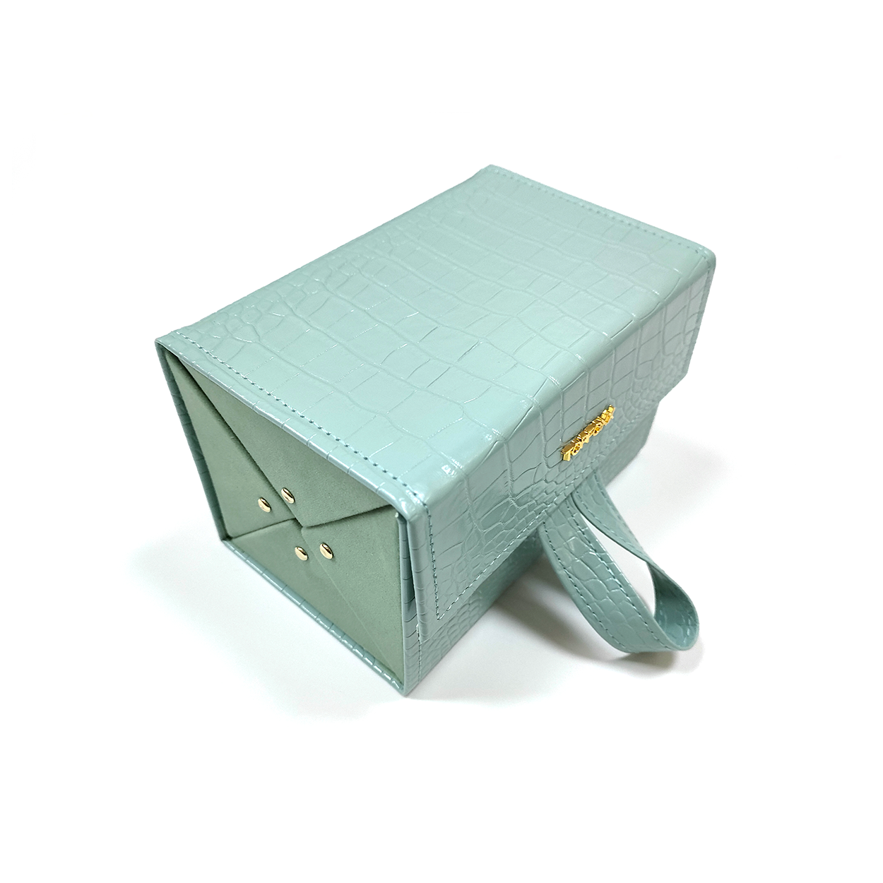 turquoise faux croco travel case by topfoxx