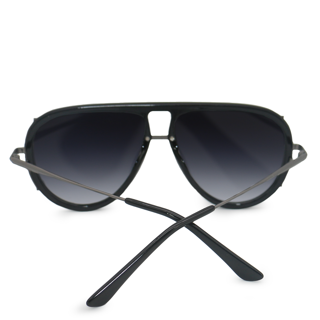 ivy luxe - black tangle-free round aviator sunglasses by topfoxx